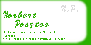 norbert posztos business card